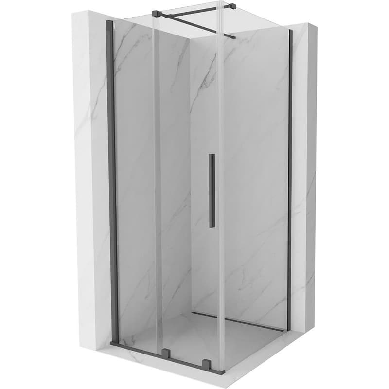 MEXEN/S - Velár sprchovací kút 100 x 100, transparent, grafit kartáčovaná 871-100-100-01-66 1