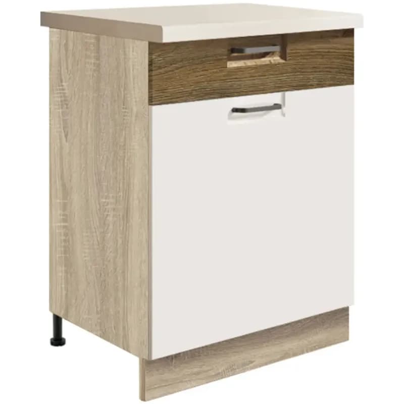 Skrinka do kuchyne Favorit 5d Sonoma/White+Ribbeck 1