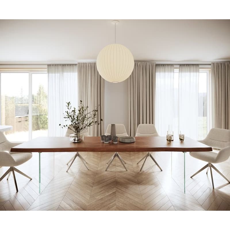Jedálenský stôl Edge 300x100 XL akácia hnedá sklo Live-Edge 2