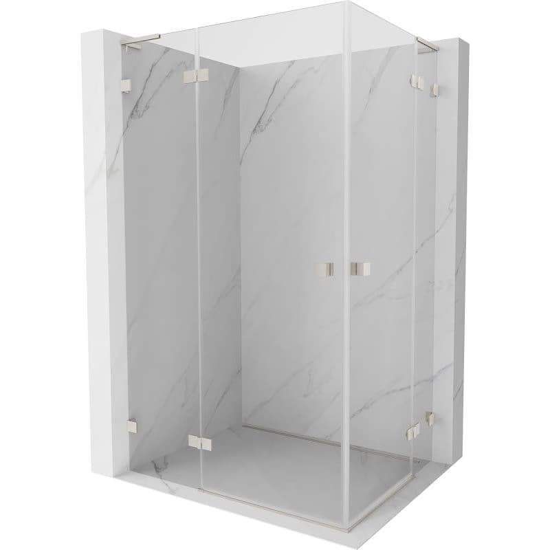 MEXEN/S - Lunar L Duo sprchový kút dvere krídlové 115 x 95, transparent, nikel kartáčovaný 834L-115L-095P-97-00 1