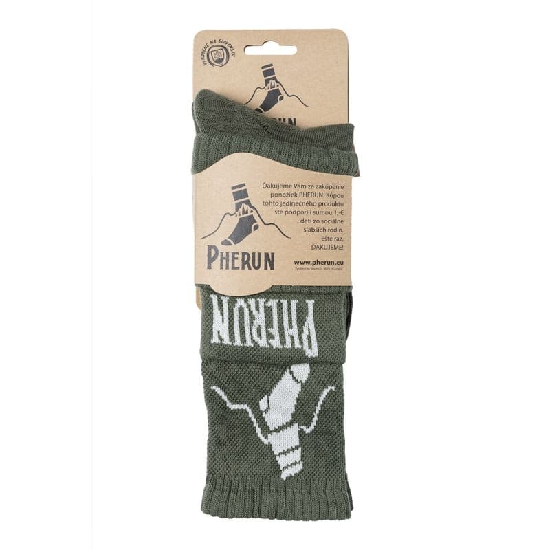 Turistické ponožky PHERUN Forest Green 43-46 2