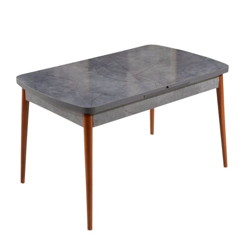 Extendable Dining Table Aris - Anthracite, Walnut 2