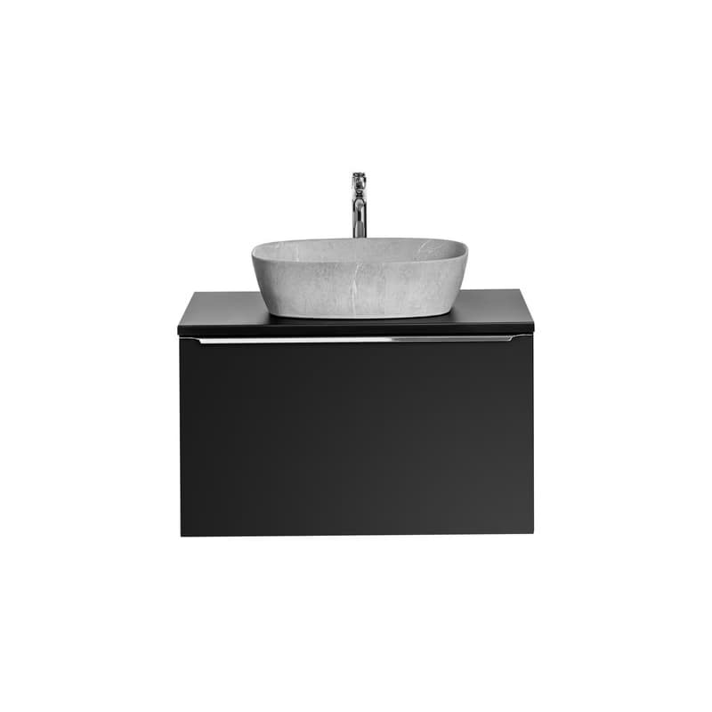 ArtCom Kúpeľňová skrinka s umývadlom a doskou SANTA FE Black DU80/1 | 80 cm 4
