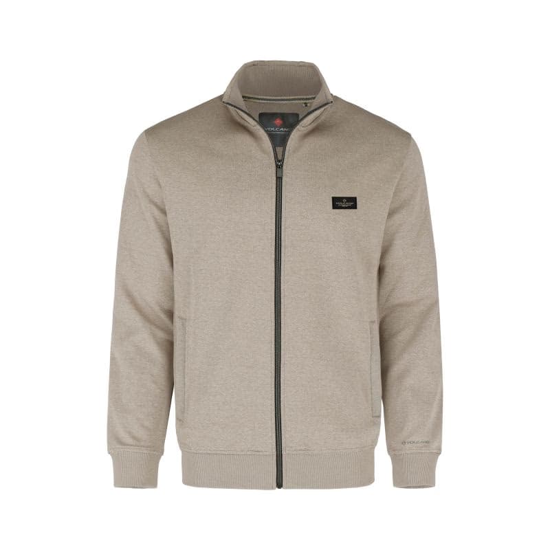 Pánska mikina so zipsom VOLCANO B-WILL-101-CREAM 5