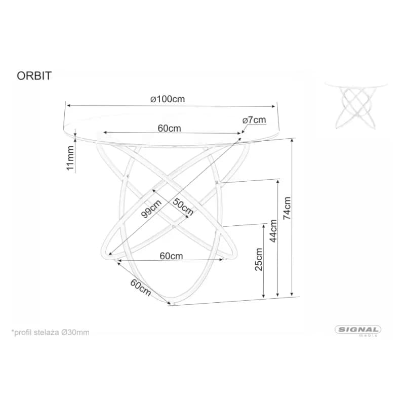 Stôl Orbit 2