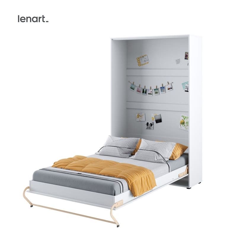 Dig-net nábytok Sklápacia posteľ Lenart Concept PRO CP-02 biely lesk | 120 x 200 cm