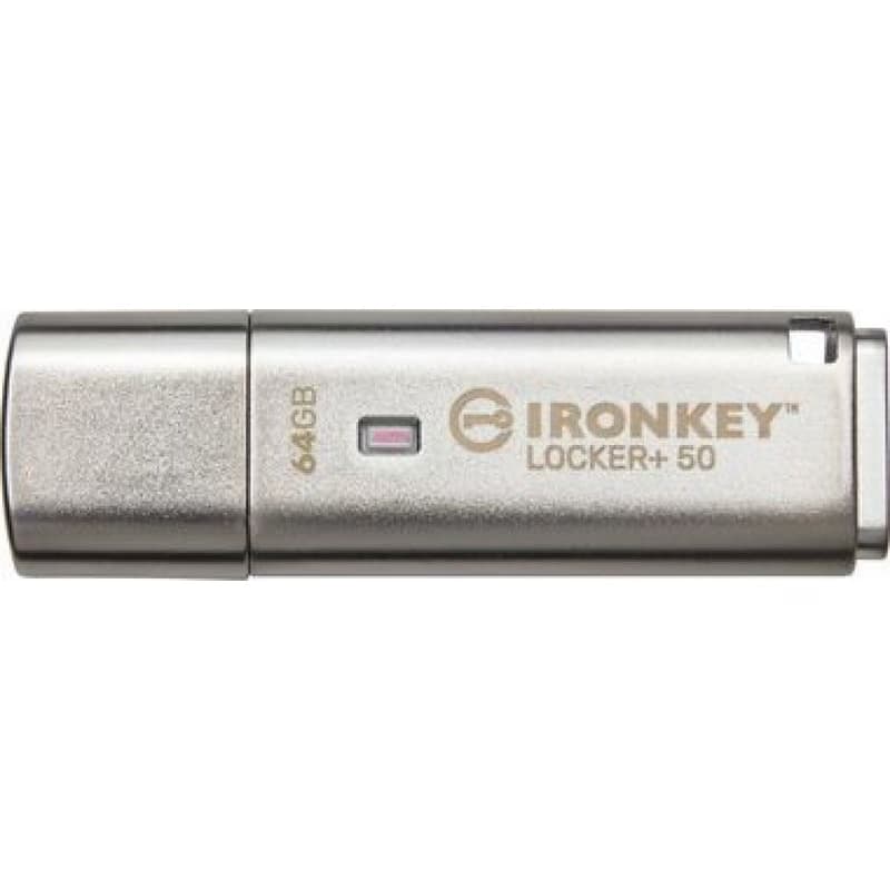 Kingston 64GB IKLP50 IronKey Locker+ 50 AES USB, w/256bit Encryption 6