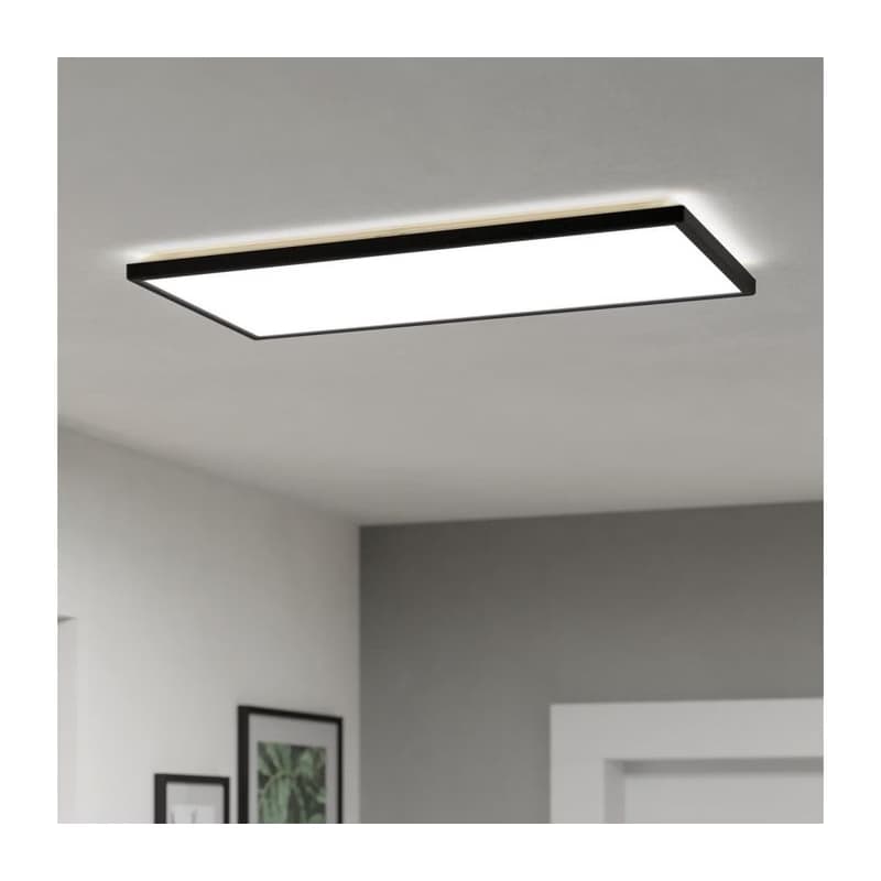 Eglo 901445-LED Kúpeľňové stropné svietidlo ROVITO 17,2W/230V 30x57cm IP44 čierna 901445