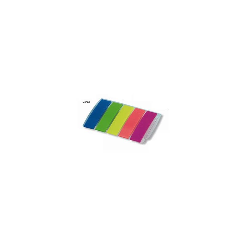 Záložky samolepiace PP 12x48,5mm 5 neón farieb 5x20 listov Concorde