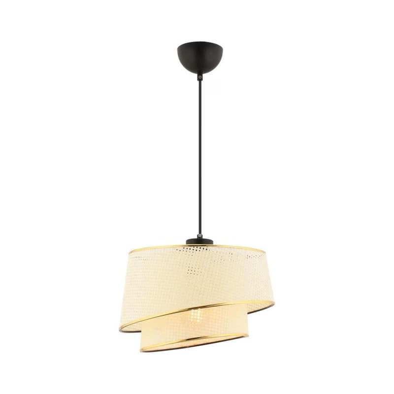 Závesný luster na lanku BARETTE 1xE27/60W/230V krémová/zlatá 390FLH2493 1