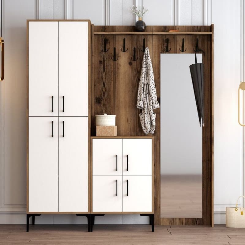 Predsieňová stena Berlin ABC - Walnut, White 6