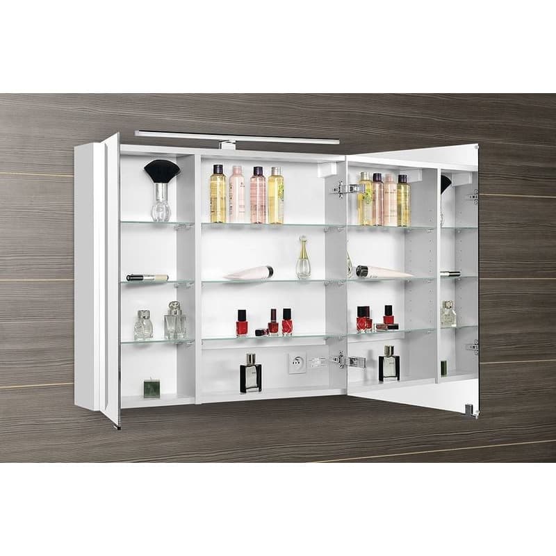SAPHO - MIRRÓ galérka s LED osvetlením, 80x70x16cm, biela MC080-0030 3