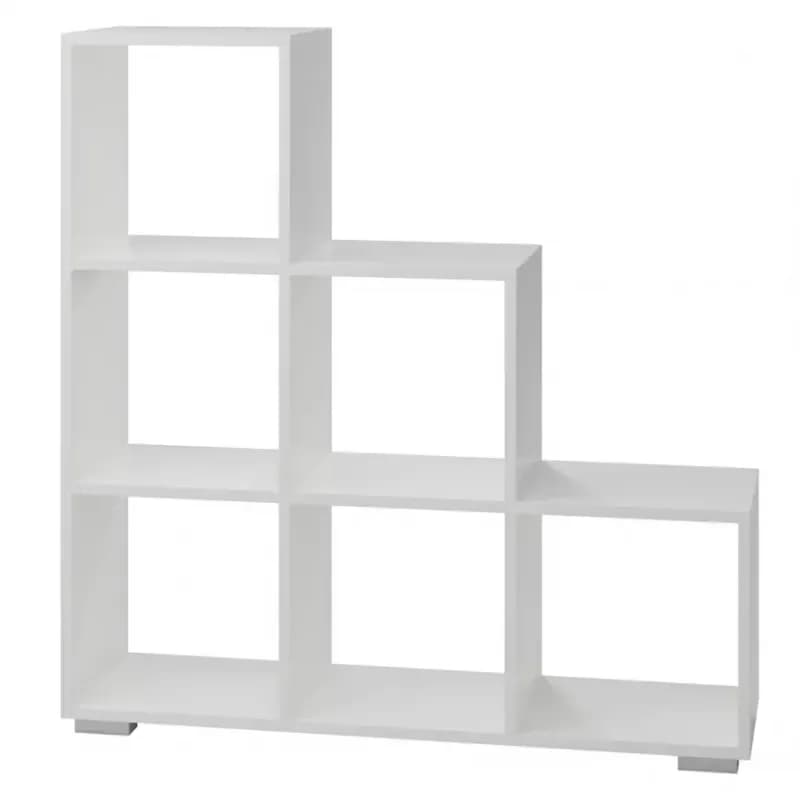 Regál schody 3x3 biely