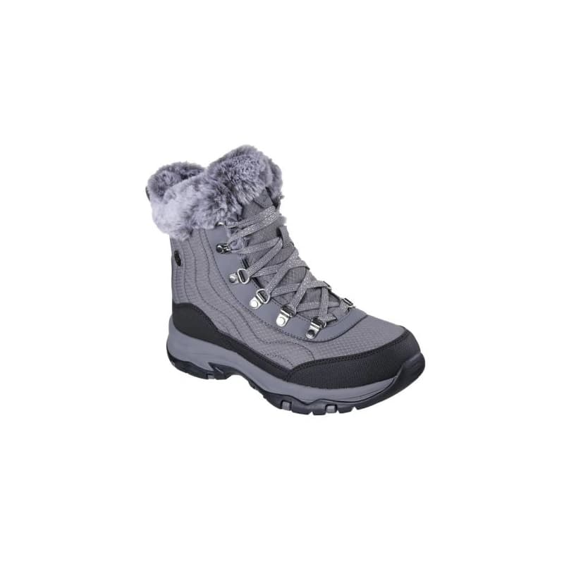 Dámske vysoké zimné topánky SKECHERS Trego Stormie WP W charcoal black