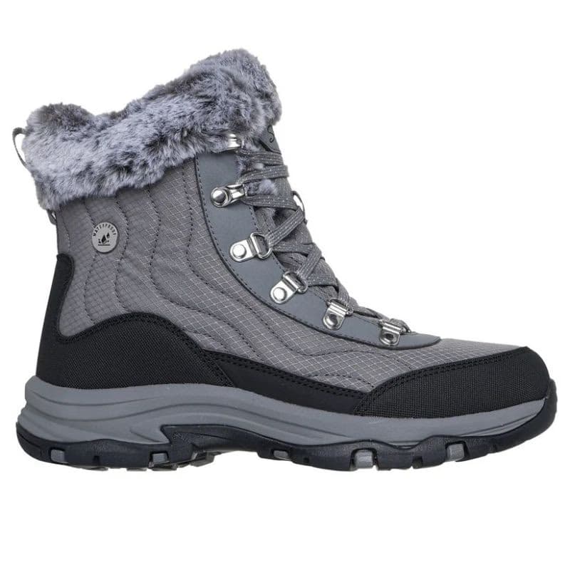 Dámske vysoké zimné topánky SKECHERS Trego Stormie WP W charcoal black 2
