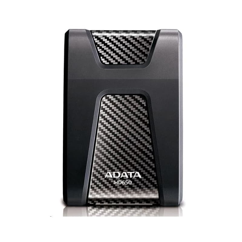 ADATA Externý HDD 2TB 2,5" USB 3.1 DashDrive Durable HD650, čierny (gumový, nárazu odolný) 1