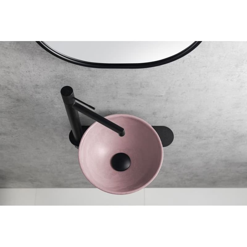 SAPHO - MINOR betónové umývadlo na dosku, priemer 26cm, ružová mat MR26021 3