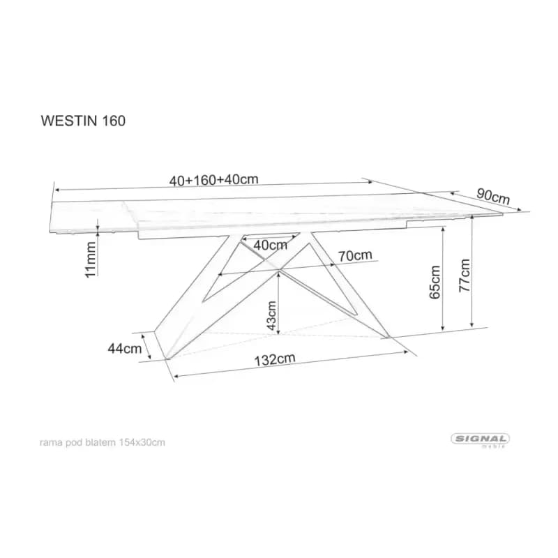 Stôl Westin Ceramic Verde Alpi 6