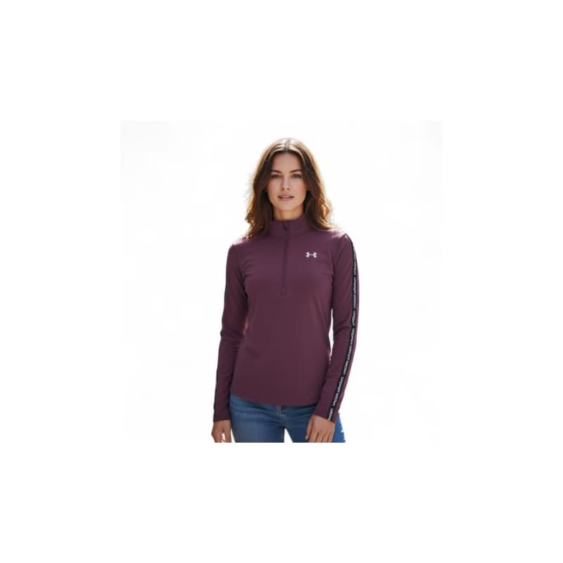 Dámska tréningová mikina s 1 2 zipsom UNDER ARMOUR UA Tech WM Tape Half Zip-RED
