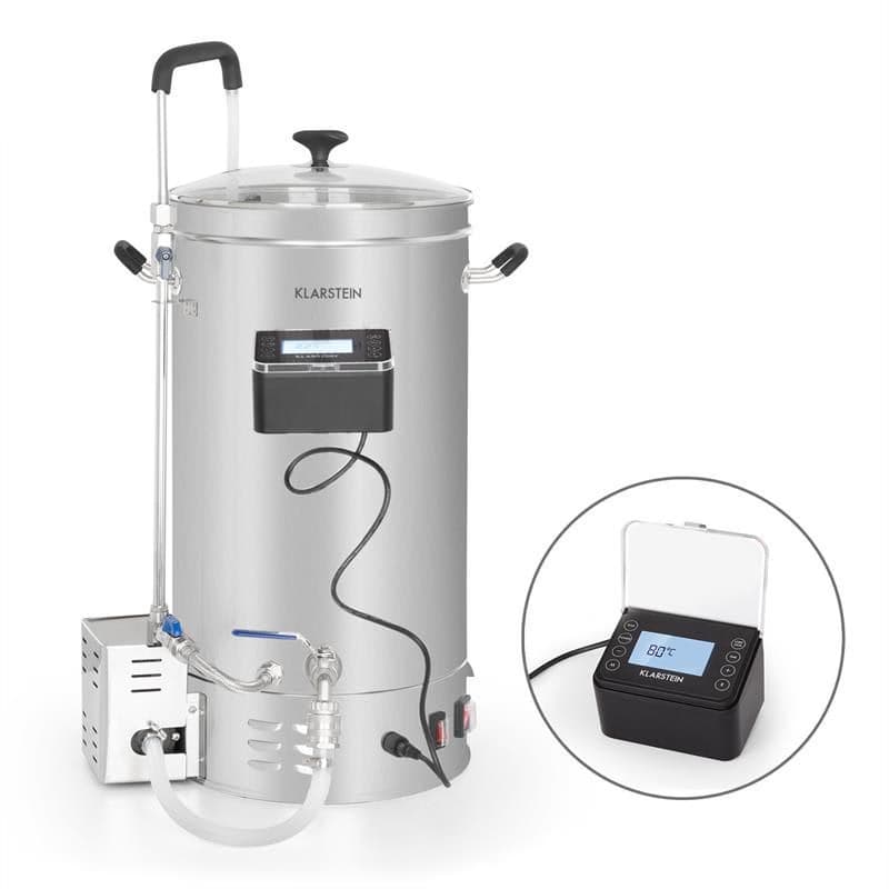 Klarstein Brauheld Pro, sladový kotol, 30 l, 2500 W, 30 – 100 °C, obehové čerpadlo, nehrdzavejúca oceľ 1