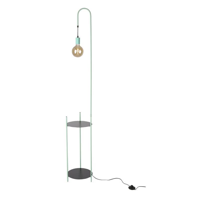 Čierno-zelená stojaca lampa Walk 4