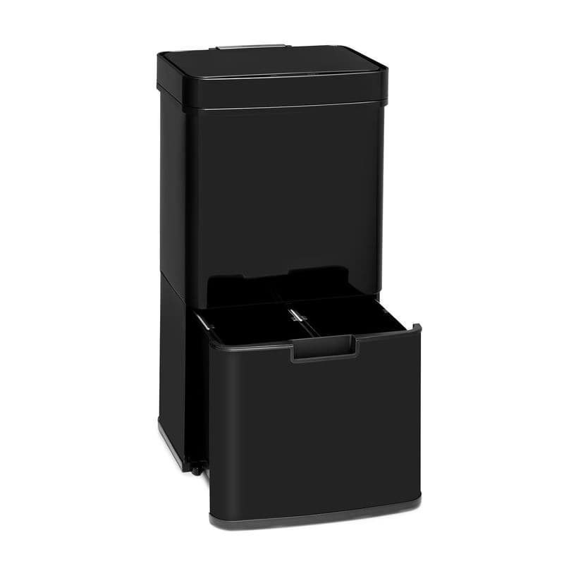 Klarstein Touchless Black Stainless Steel, odpadkový kôš, senzor, 72 l, čierny 1