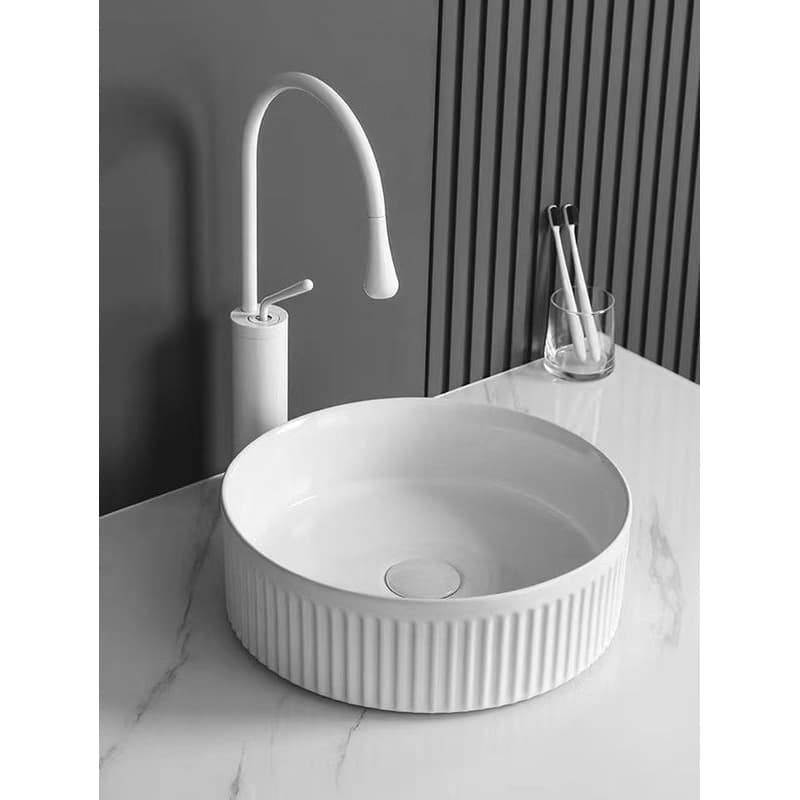 SAPHO - PICOBELLO keramické umývadlo na dosku priemer 37cm, biela AR484 3