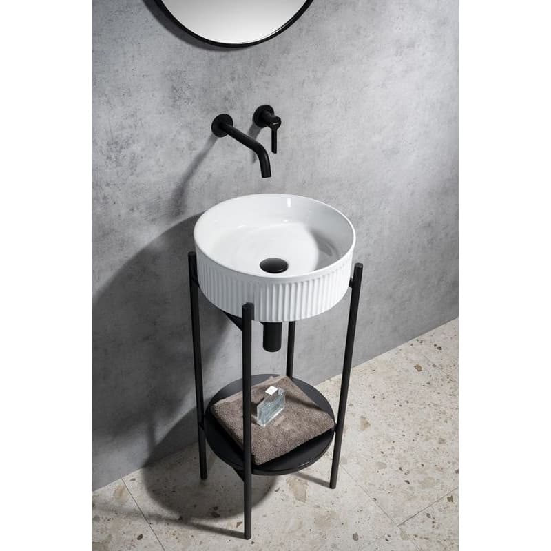 SAPHO - PICOBELLO keramické umývadlo na dosku priemer 37cm, biela AR484 5