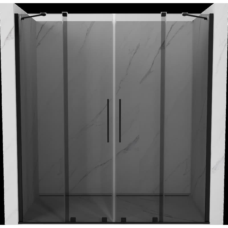MEXEN/S - Velar Duo posuvné sprchové dvere 200, grafit, čierna 871-200-000-42-70