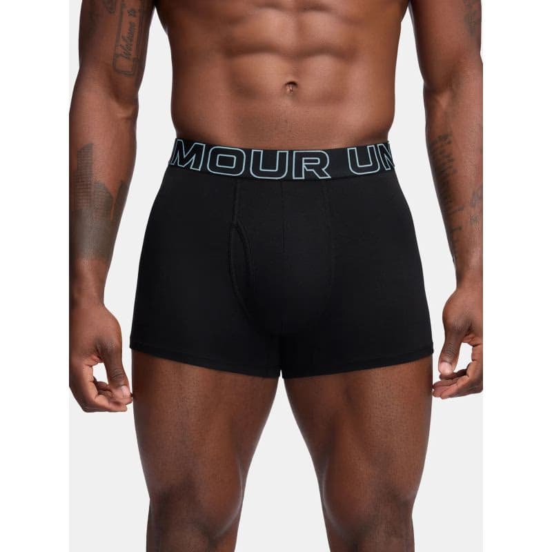Pánske boxerky UNDER ARMOUR 3 PACK-UA PERFORMANCE COTTON SOLID 3in-BLK 2