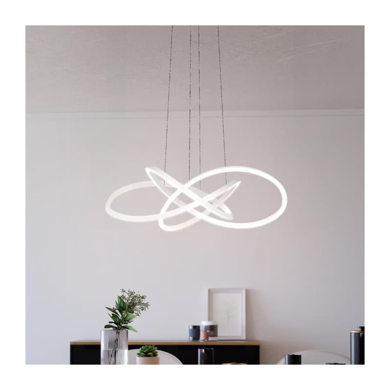 Eglo 390527 - LED stmievateľný závesný luster na lanku RIAZA LED/48,7W/230V 2200-6500K biela + diaľkový ovládač 390527 1