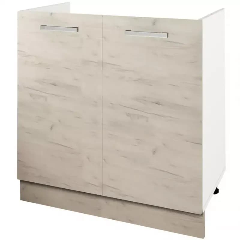 Skrinka do kuchyne Charlotte 80lc For The Kitchen Sink White/Oak White Cra 1
