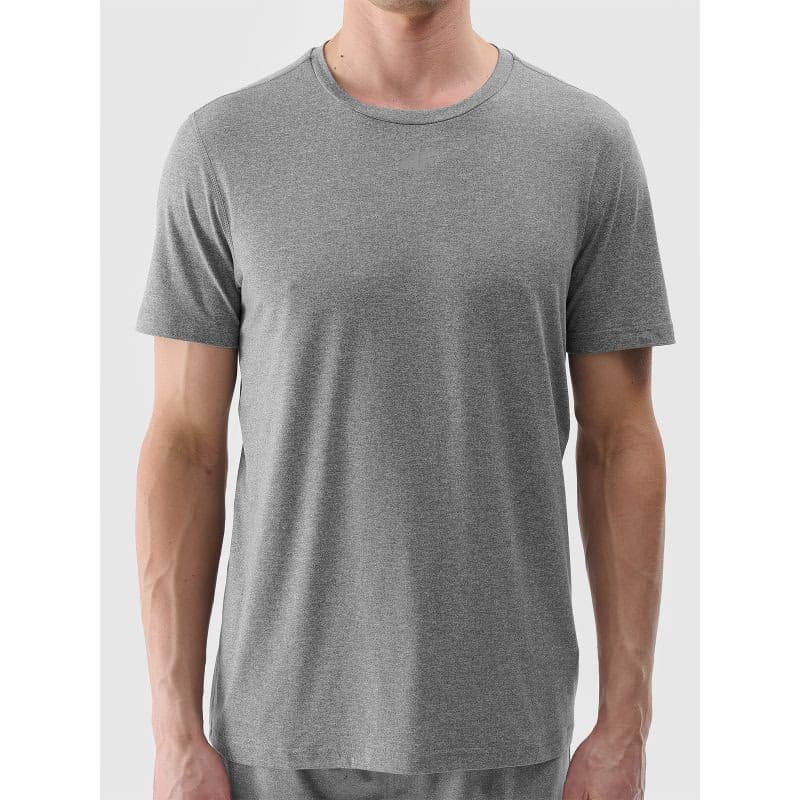 Pánske tréningové tričko s krátkym rukávom 4F TSHIRT FNK M1344-25M-GREY MELANGE 2