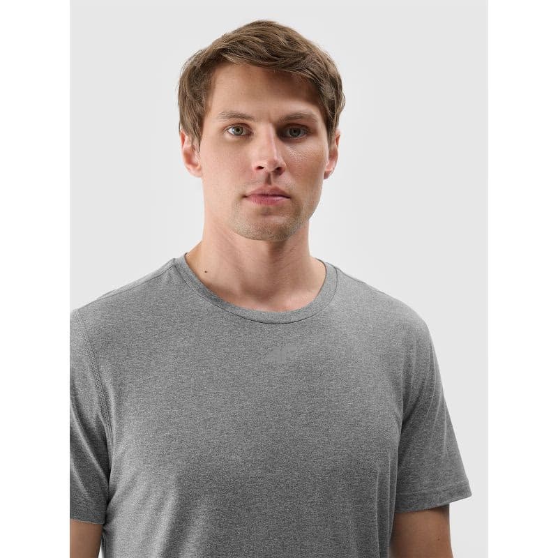 Pánske tréningové tričko s krátkym rukávom 4F TSHIRT FNK M1344-25M-GREY MELANGE 3