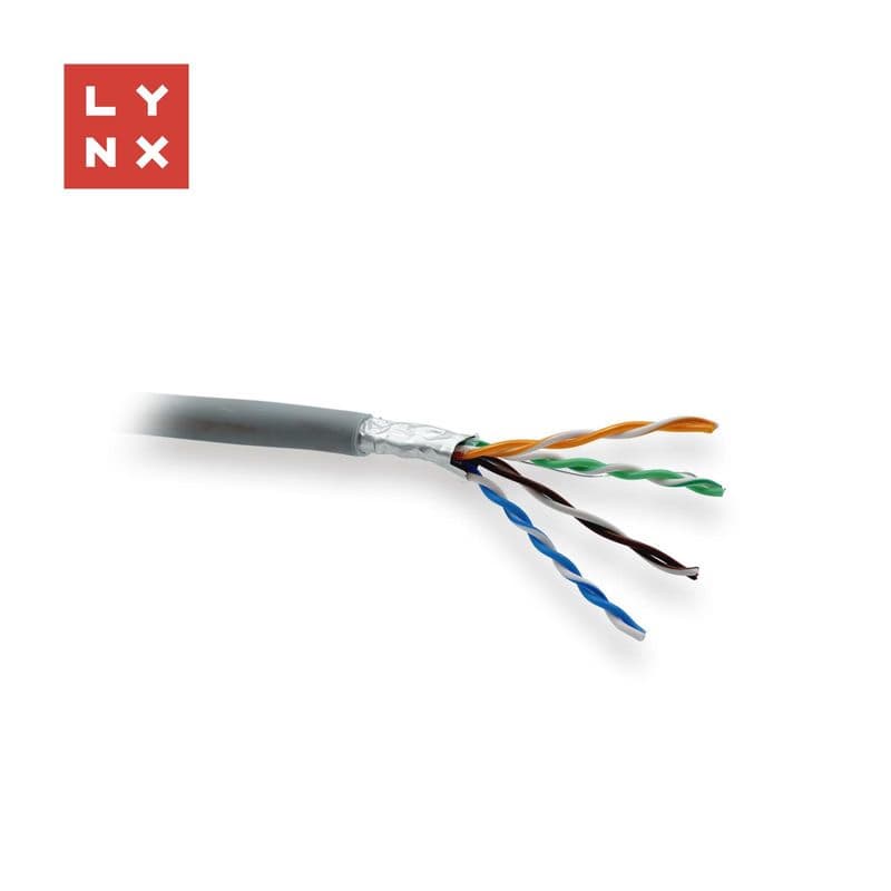 LYNX FTP kábel, Cat5e, LSZH, 0, 5mm, celomedený, vnútorný, šedý, box 305m 1