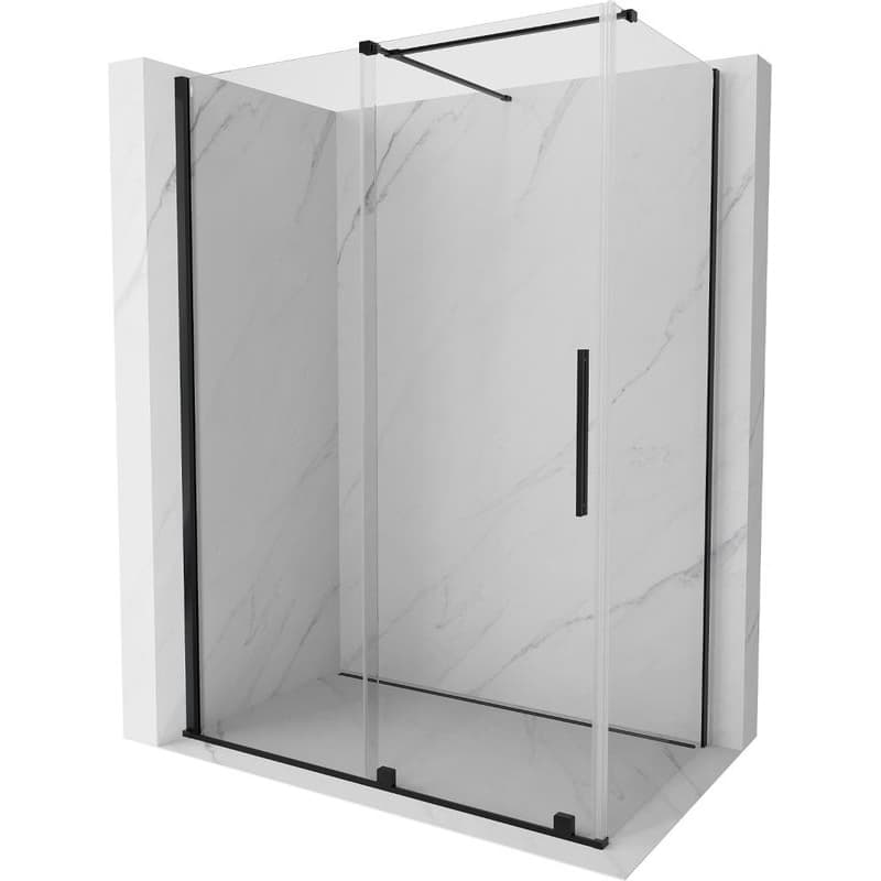 MEXEN/S - Velár sprchovací kút 140 x 80, transparent, čierna 871-140-080-01-70 1