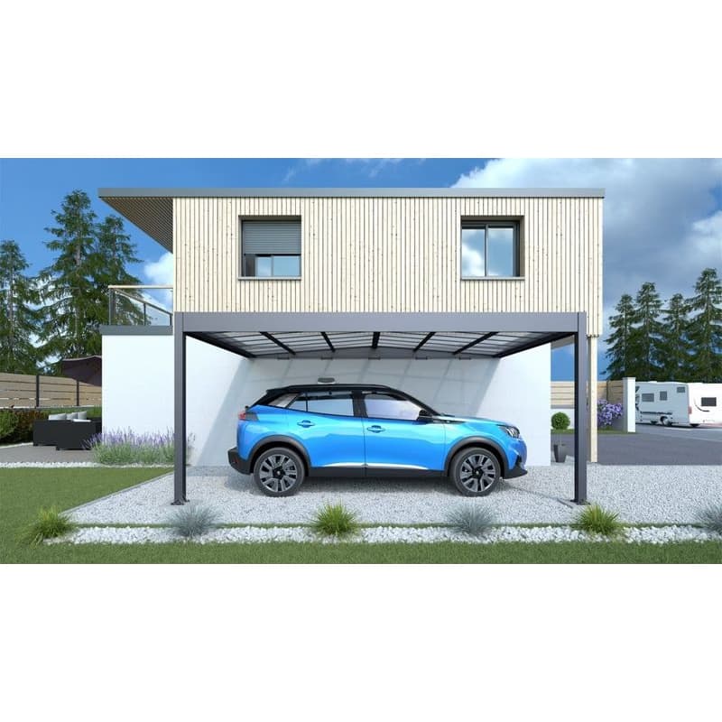 Kovový prístrešok / carport k stene 315 x 502 cm Dekorhome 2