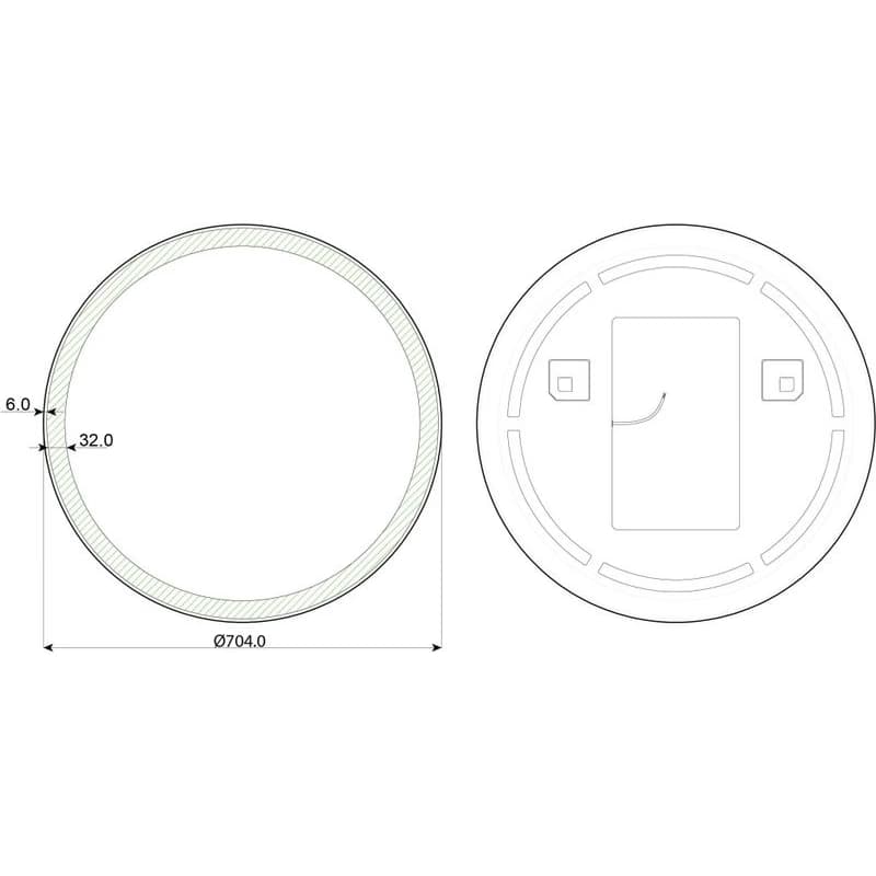 HOPA - Zrkadlo s LED osvetlením BRILON - Priemer - 70 cm OLNZBRIL70 5