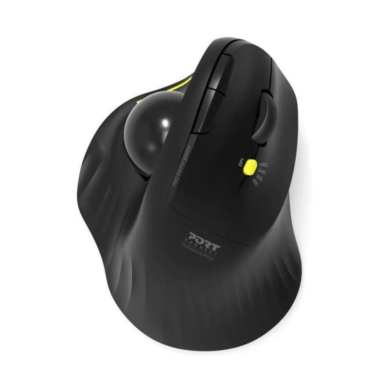 PORT bezdrôtová ergonomická myš ERGONOMIC TRACKBALL, 2, 4 Ghz & Bluetooth, USB-A/C, čierna 4