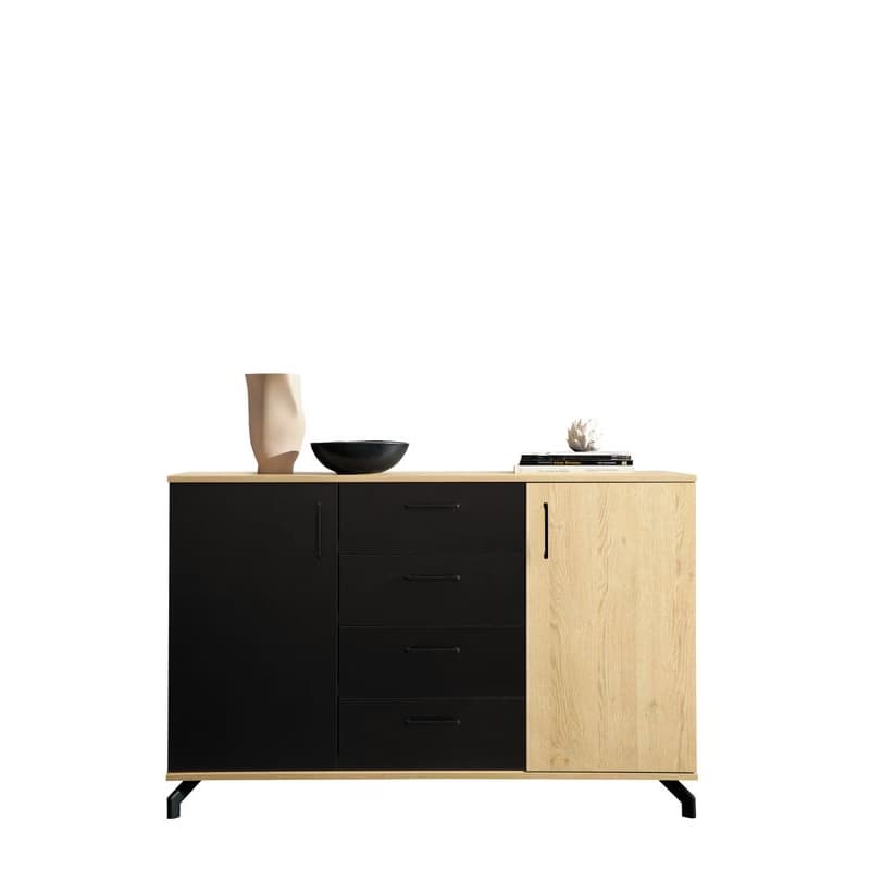 Meblar Komoda MADISON MD9 Farba: čierna / dub biskoptovy
