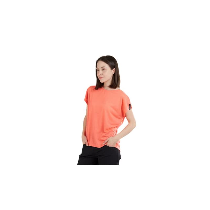 Dámske turistické tričko s krátkym rukávom FUNDANGO Rush T-shirt-352-coral