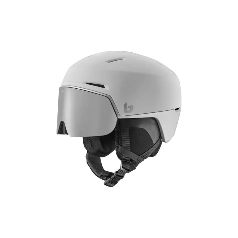 Lyžiarska prilba so štítom BOLLE X-Fusion Pure-White Grey Matte - Brown Gun Cat 2 1