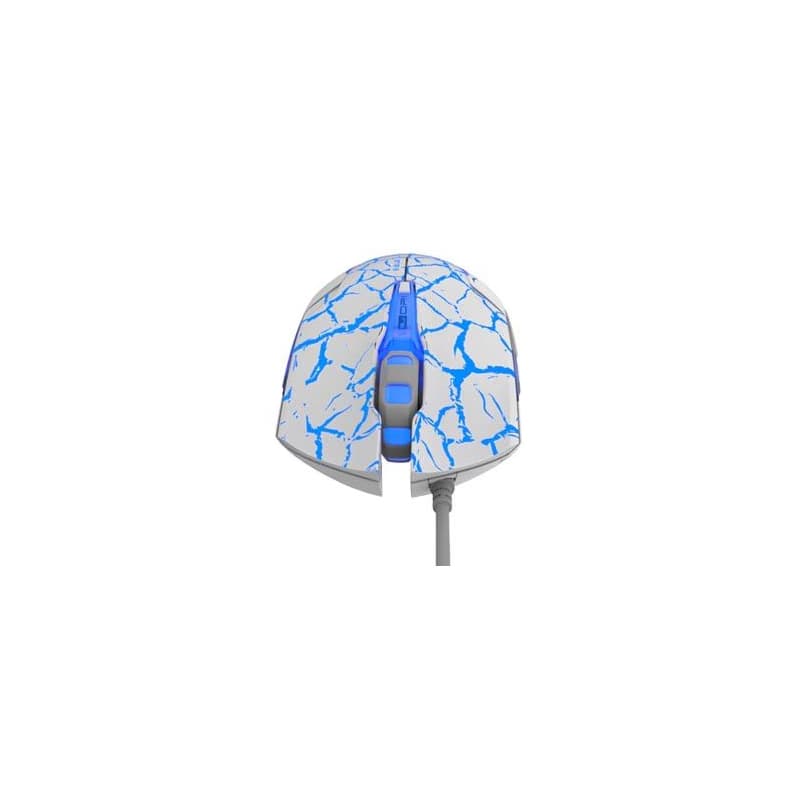 E-blue Cobra Myš káblové, bielo-modrá, 2500DPI, e-box 6