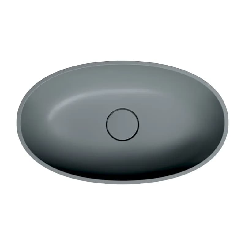 OMNIRES - SHELL M+ umývadlo na dosku, 60 x 35 cm, matná popolavá šedá SHELLUNAG 4