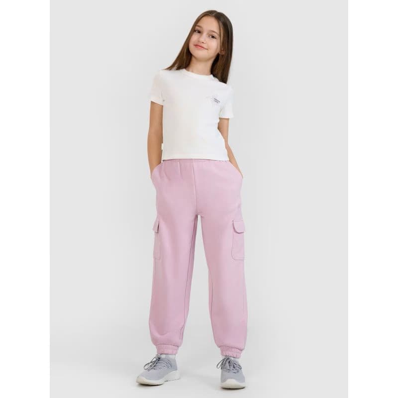 Dievčenské tepláky 4F JUNIOR TROUSERS CAS F1135-52S-LIGHT VIOLET 3
