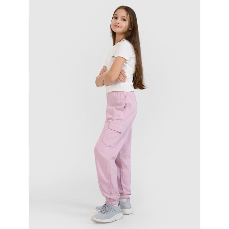 Dievčenské tepláky 4F JUNIOR TROUSERS CAS F1135-52S-LIGHT VIOLET 4