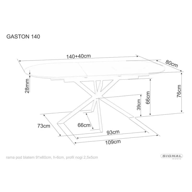 Stôl Gaston Ceramic 140 4