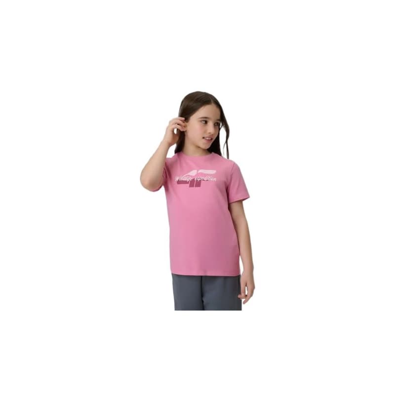 Dievčenské tričko s krátkym rukávom 4F JUNIOR TSHIRT F2885-54S-PINK 1