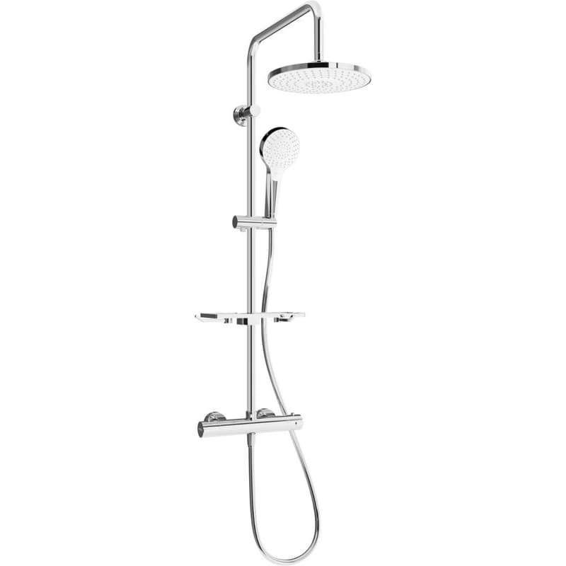 MEXEN/S - KT05 Sprchový stĺp s termostatickou batériou, chróm / biela 771500593-00 1
