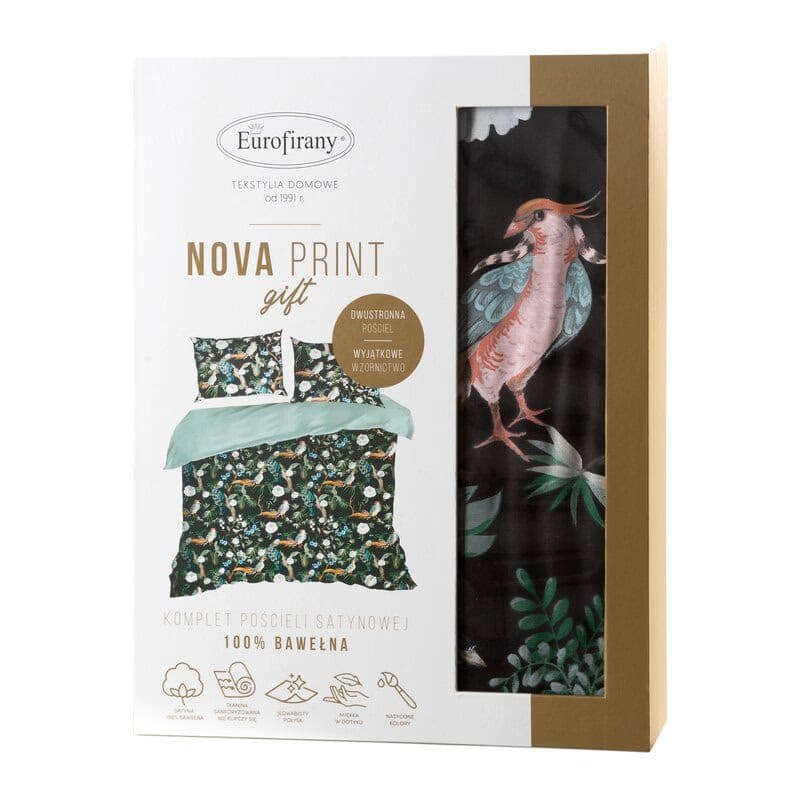 ArtFir Obliečky na jednolôžko BOX 2 | čierna 140 x 200 cm 2